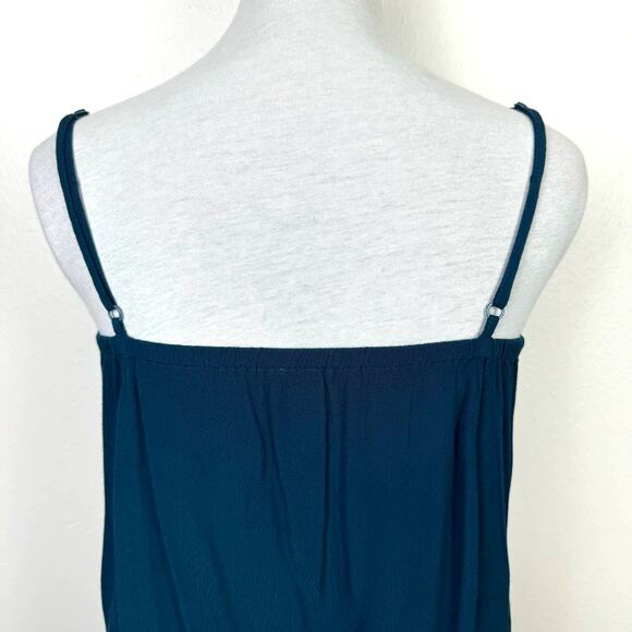 Des Petits Hauts | Teal Romelia Relaxed Fit Layering Simple Solid Camisole Tank - Picture 4 of 11